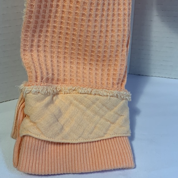 fp movement orange thermal long sleeve cropped waffle knit top. Free people. S - Picture 11 of 13